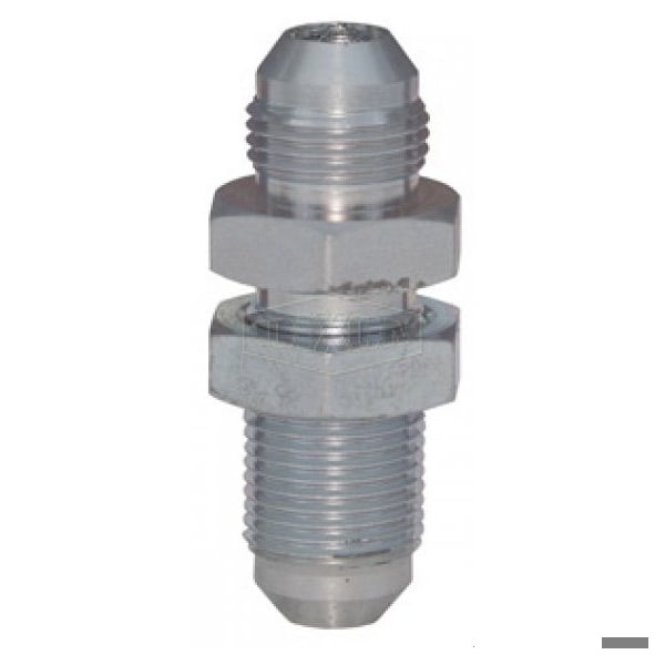 Dixon Bulkhead Union with Lock Nut, 1-5/16-12 Nominal, 37Deg Male Flare, Steel, Domestic 2700LN-16 - main